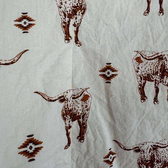 Cotton and Rye Women’s Western Shirt with Longhorn Pattern, XXL - Picture 3 of 6